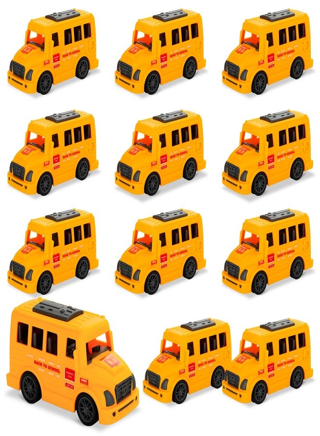 LSLYHTC 6Pcs School Bus Toys Bulk, Plastic Mini School Bus for Toddlers, Small Yellow Buses Toy Party Favors for Birthday Party Supplies and Presents - Image 1